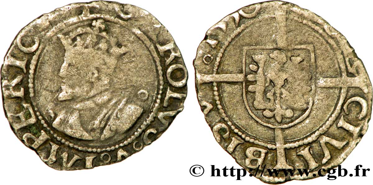 TOWN OF BESANCON - COINAGE STRUCK IN THE NAME OF CHARLES V Blanc VF/XF