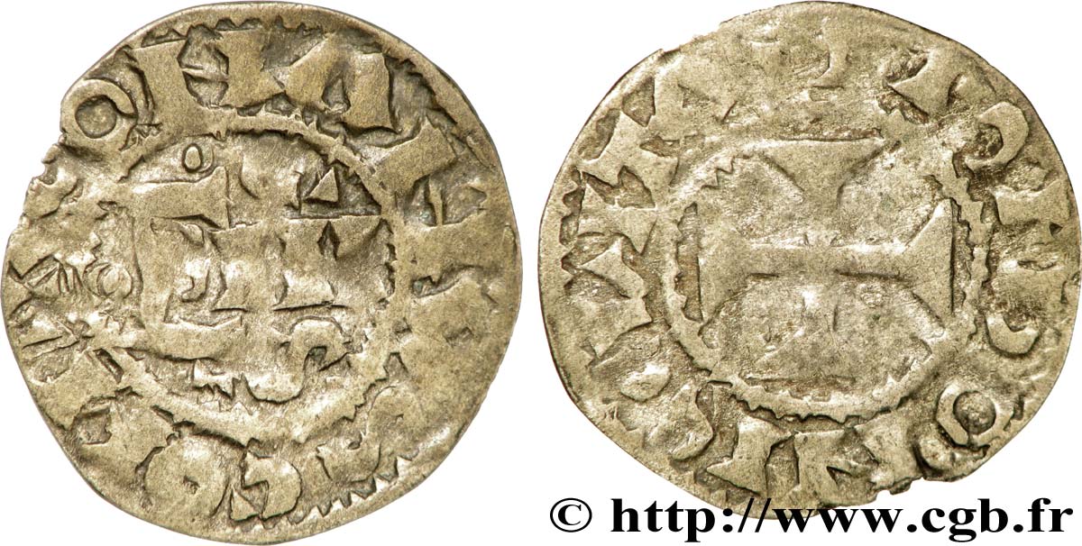 BRITTANY - DUCHY OF BRITTANY - CONAN II Denier XF