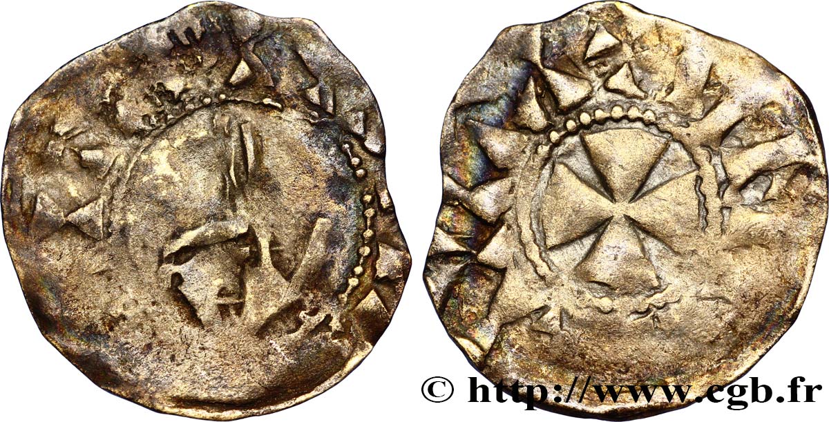 CHAMPAGNE - ÉVÊCHÉ DE MEAUX - GAUTIER Ier Denier B+/TB