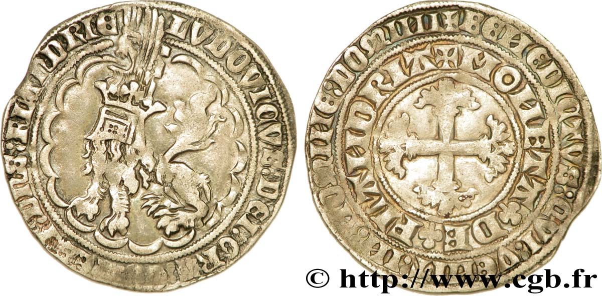 FLANDERS - COUNTY OF FLANDERS - LOUIS I OF CRÉCY - LOUIS II Double gros ou botdraeger AU