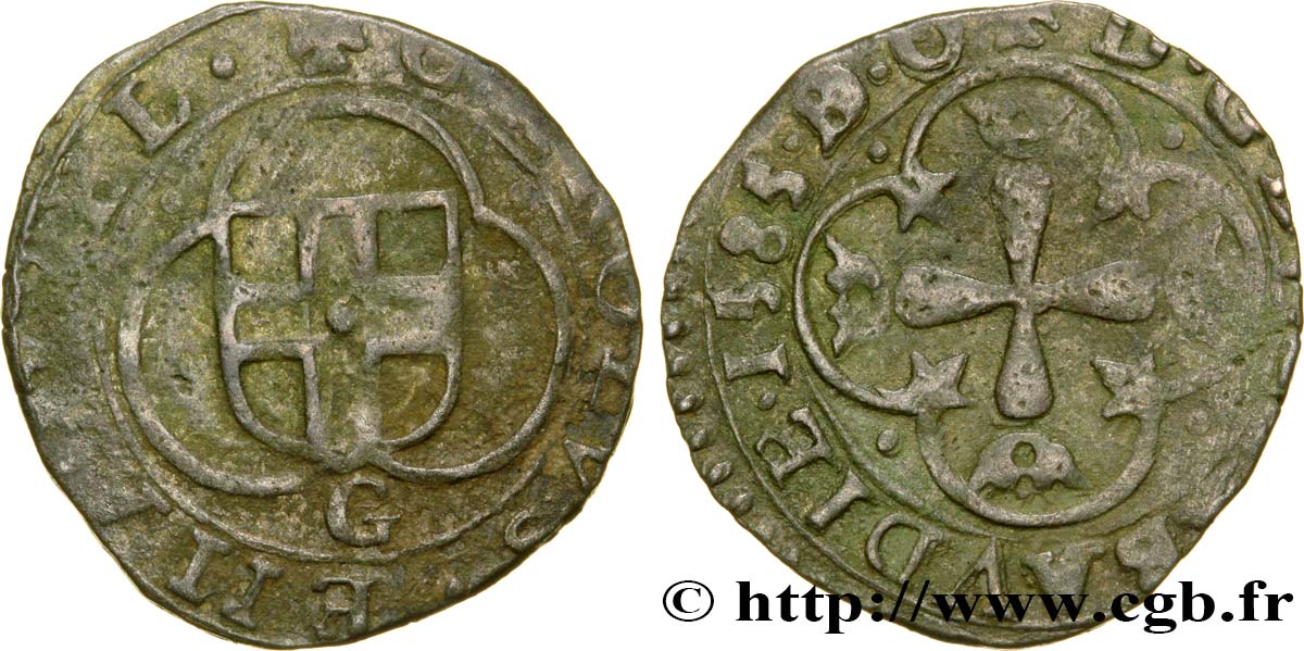 SAVOIE - DUCHÉ DE SAVOIE - CHARLES-EMMANUEL Ier Parpaiolle du 1er type (parpagliola di I tipo) TB+