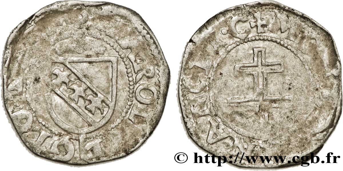 LORRAINE - DUCHÉ DE LORRAINE - CHARLES III LE GRAND DUC Demi-sol carolus ou demi-spadin TB+