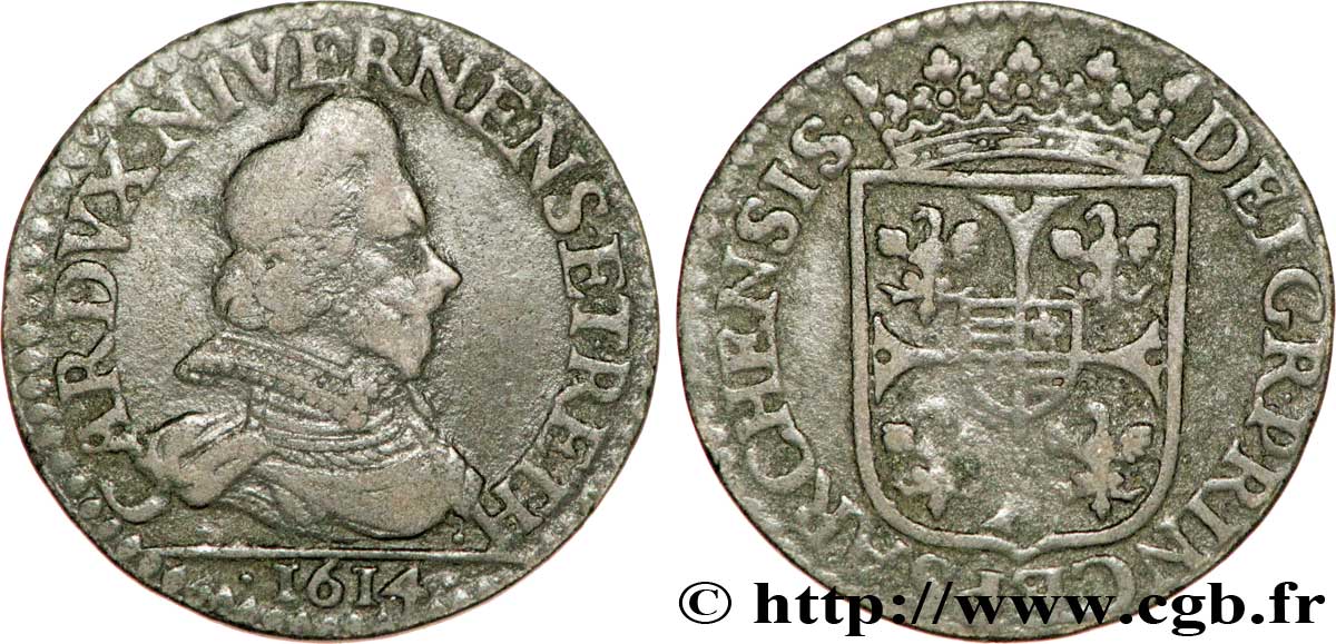 ARDENNES - PRINCIPALITY OF ARCHES-CHARLEVILLE - CHARLES I GONZAGA Liard, type 3B XF