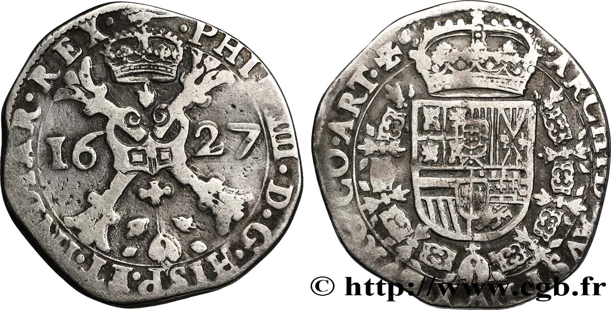 SPANISH LOW COUNTRIES - COUNTY OF ARTOIS - PHILIPPE IV OF SPAIN Patagon BC/BC+