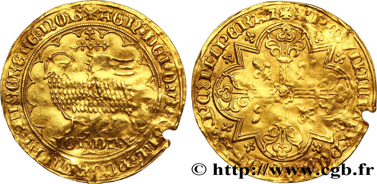 BRABANT - DUCHÉ DE BRABANT - JEANNE ET WENCESLAS Grand mouton d&nbsp;or TB+