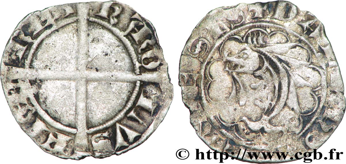 DAUPHINÉ - DAUPHINS DU VIENNOIS - CHARLES VII Denier ? dentillé TTB/TB+
