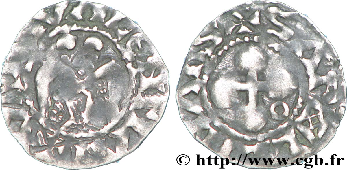 DAUPHINÉ - BISHOP OF VALENCE - ANONYMOUS COINAGE Obole anonyme VF