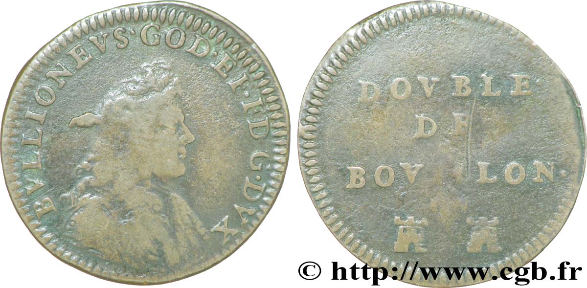DUCHY OF BOUILLON - GODEFROY-MAURICE DE LA TOUR D AUVERGNE Double de Bouillon VF