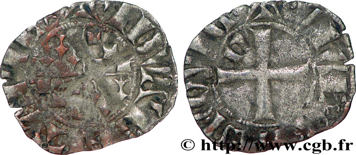 LIMOUSIN - VICOMTÉ DE LIMOGES - JEAN III DE BRETAGNE Denier TB+