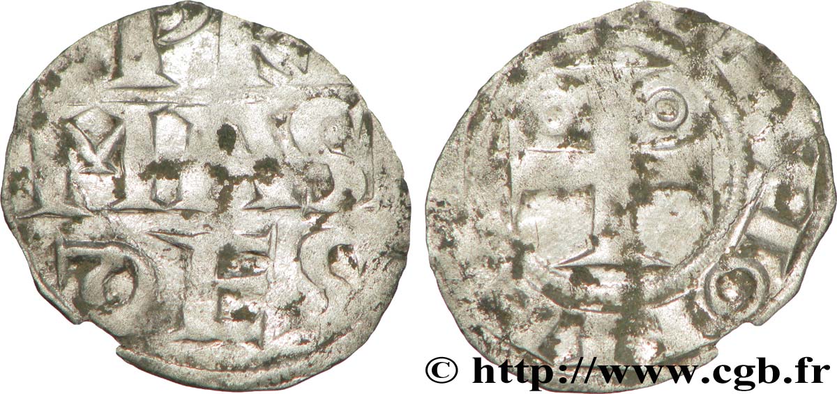 BOURGOGNE - ABBAYE DE SAINT-BÉNIGNE DE DIJON Denier TB+