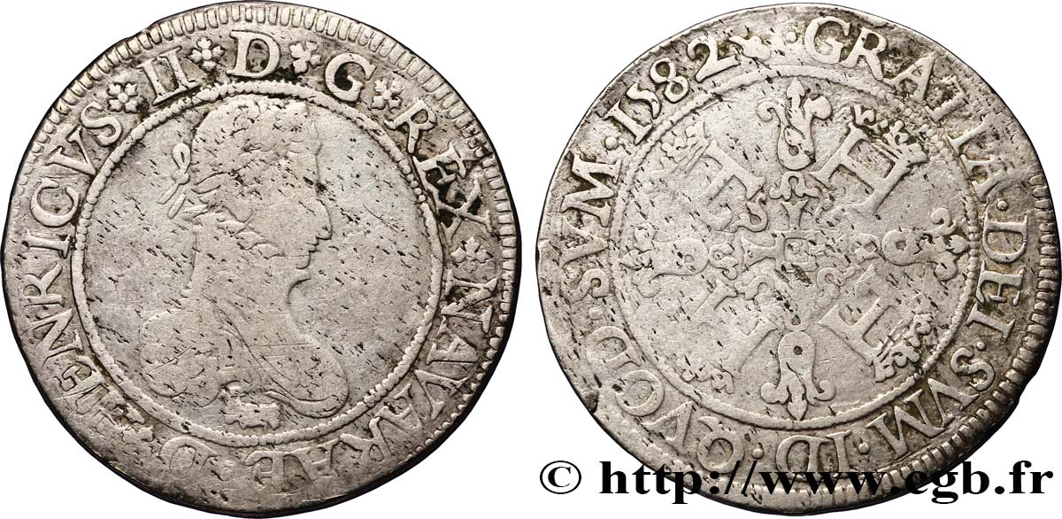 NAVARRE-BEARN - HENRY III Franc q.MB