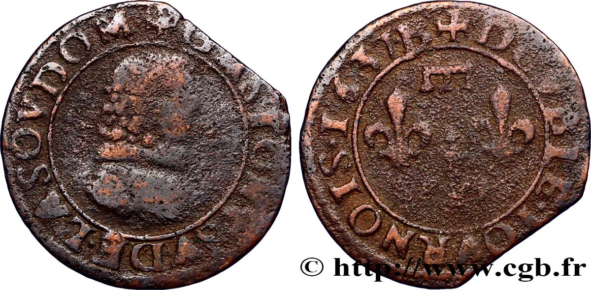 DOMBES - PRINCIPAUTÉ DE DOMBES - GASTON D&nbsp;ORLÉANS Double tournois, type 8 B+
