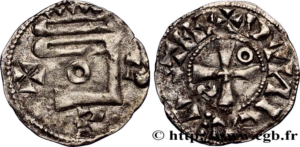 CHÂTEAUDUN - VICOMTÉ DE CHÂTEAUDUN - THIBAUT IV LE GRAND Denier, type bléso-chartrain TTB+