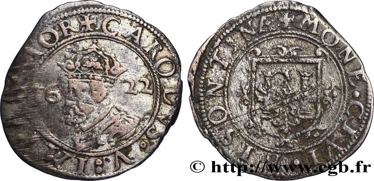 TOWN OF BESANCON - COINAGE STRUCK AT THE NAME OF CHARLES V Carolus q.BB/MB