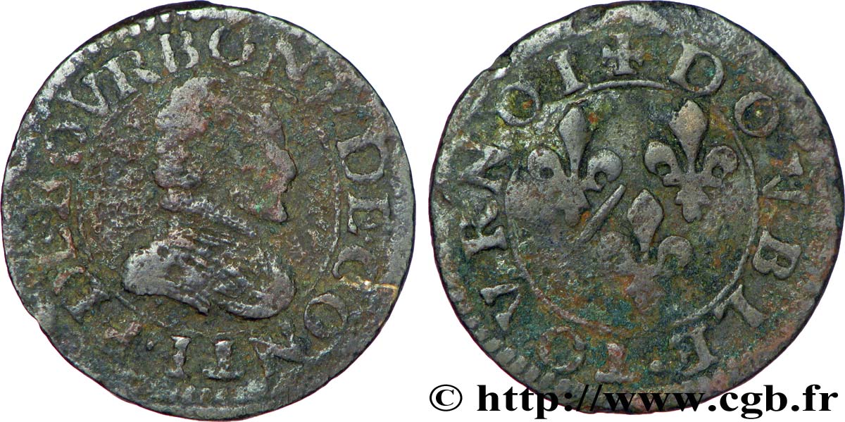 PRINCIPAUTÉ DE CHÂTEAU-REGNAULT - FRANÇOIS DE BOURBON-CONTI Double tournois, type 18 TB