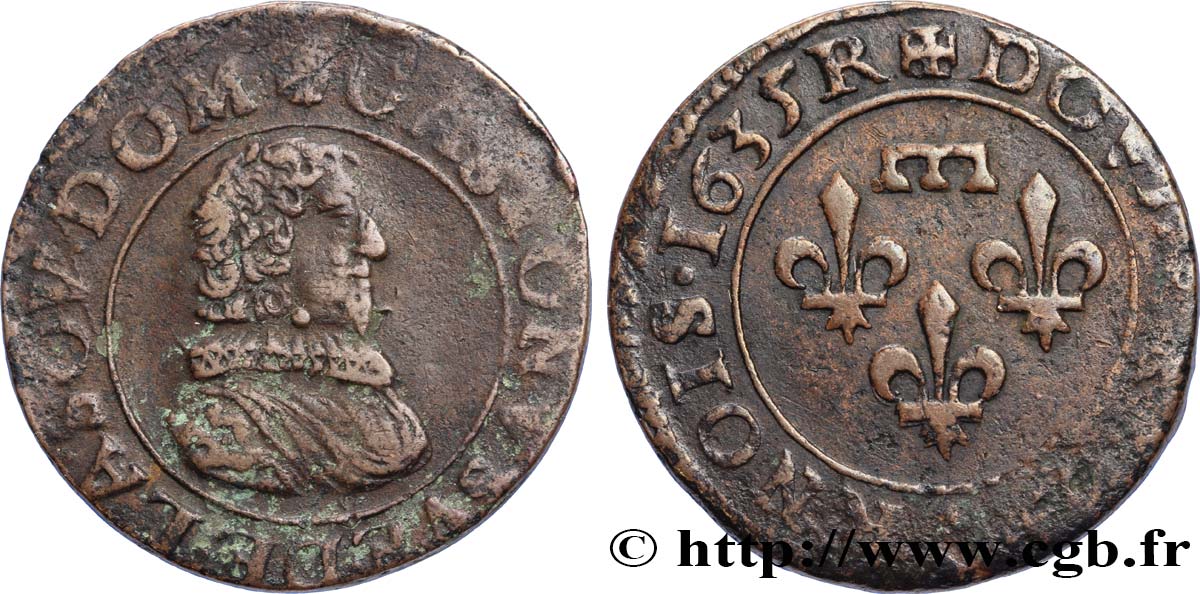 DOMBES - PRINCIPAUTÉ DE DOMBES - GASTON D ORLÉANS Double tournois, type 8 TTB
