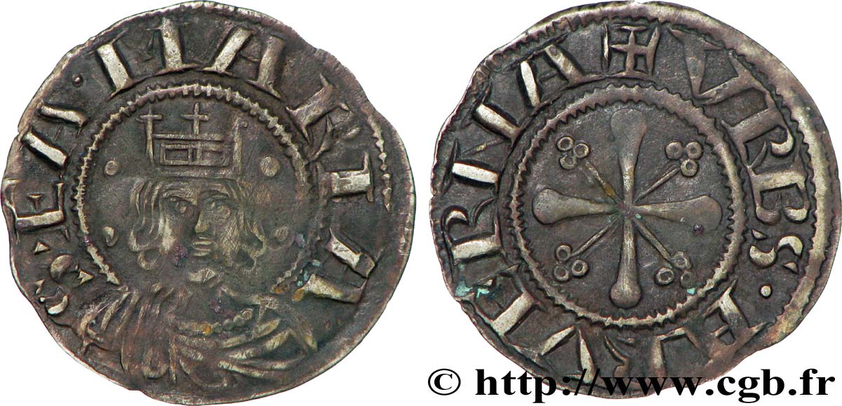 AUVERGNE - BISHOPRIC OF CLERMONT - ANONYMOUS Denier XF