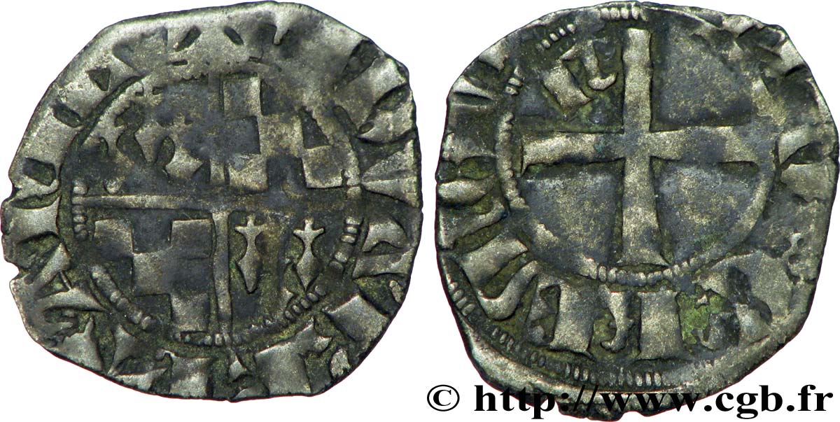 LIMOUSIN - VICOMTÉ DE LIMOGES - JEAN III DE BRETAGNE Denier TB+