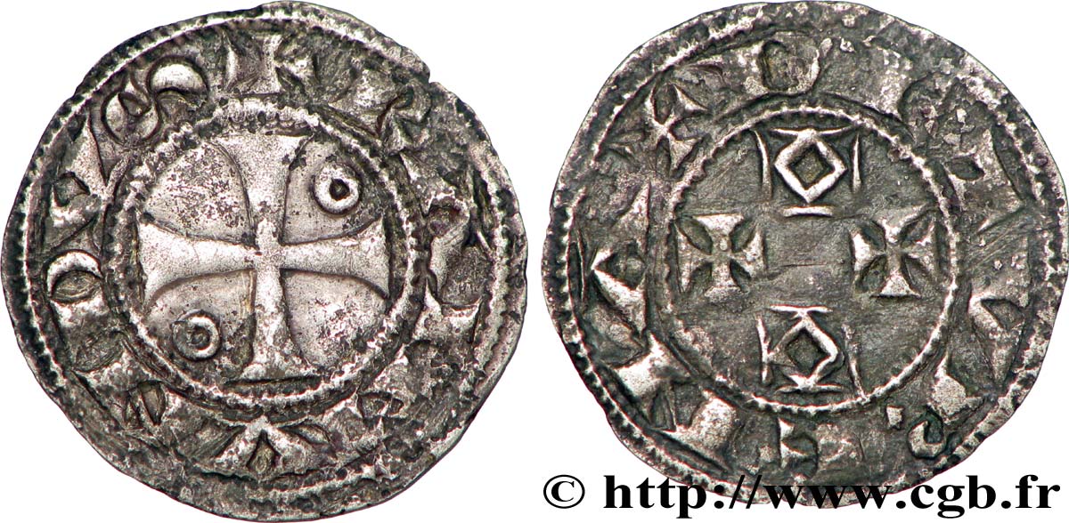 LIMOUSIN - VICOMTÉ DE TURENNE - RAYMOND II, III ou IV Denier TTB