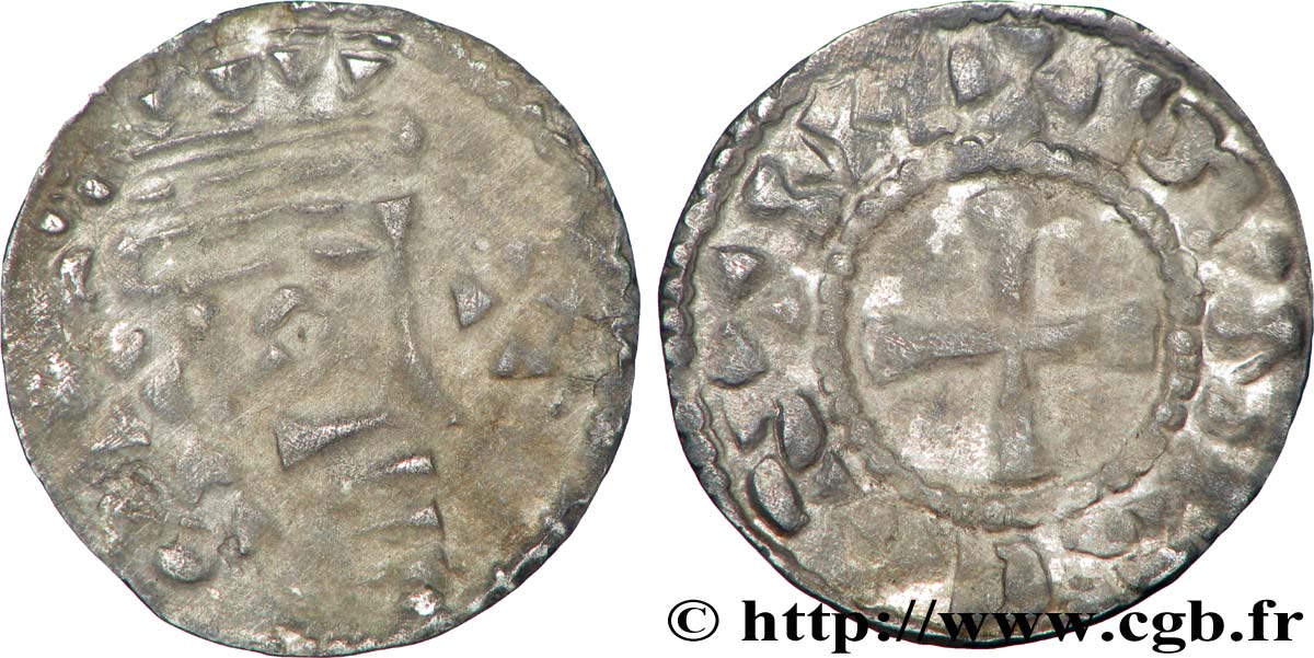 CHÂTEAUDUN - VICOMTÉ DE CHÂTEAUDUN - EUDES II Denier TB/TB+