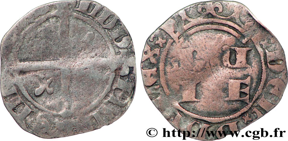 COUNTY OF PROVENCE - LOUIS OF PROVENCE Double denier ou patac BC