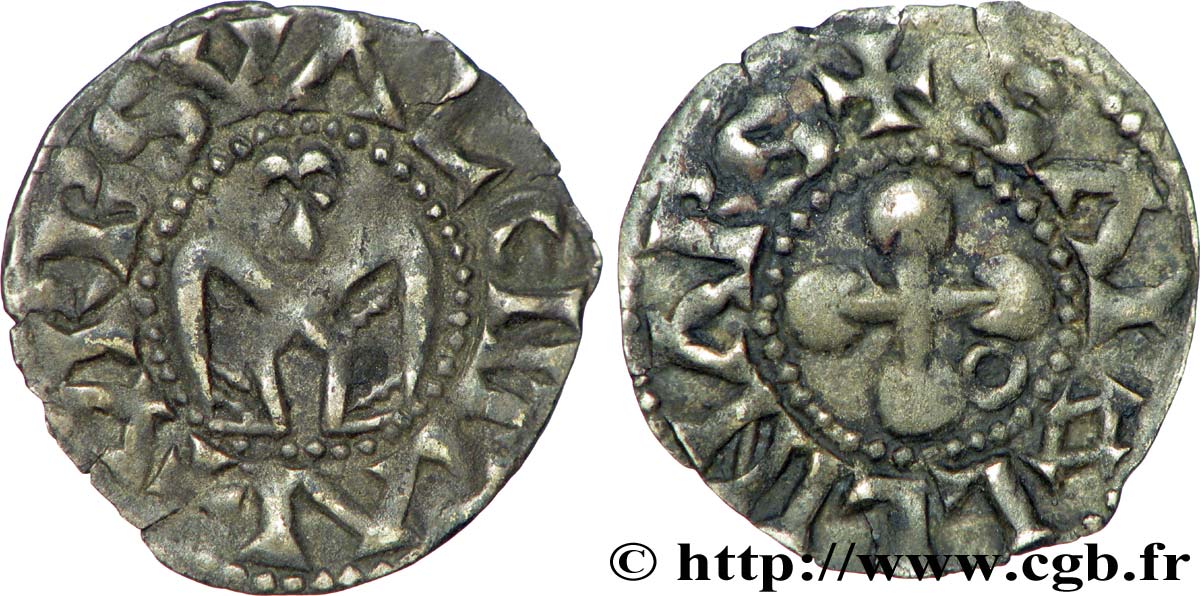 DAUPHINÉ - ÉVÊCHÉ DE VALENCE - ANONYMES Denier TTB+