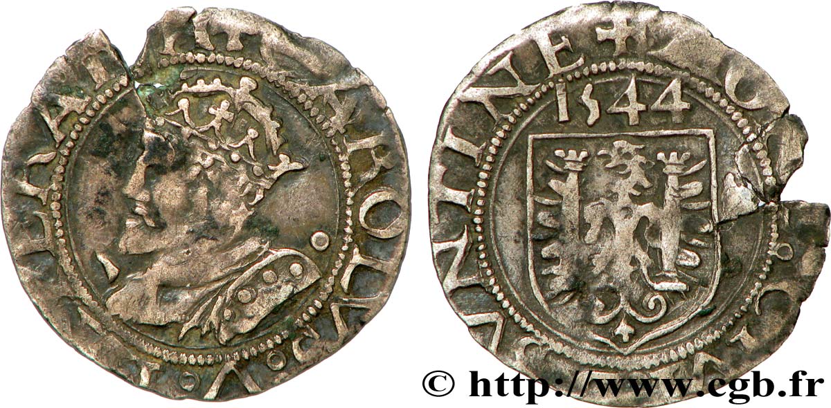 TOWN OF BESANCON - COINAGE STRUCK IN THE NAME OF CHARLES V Carolus XF