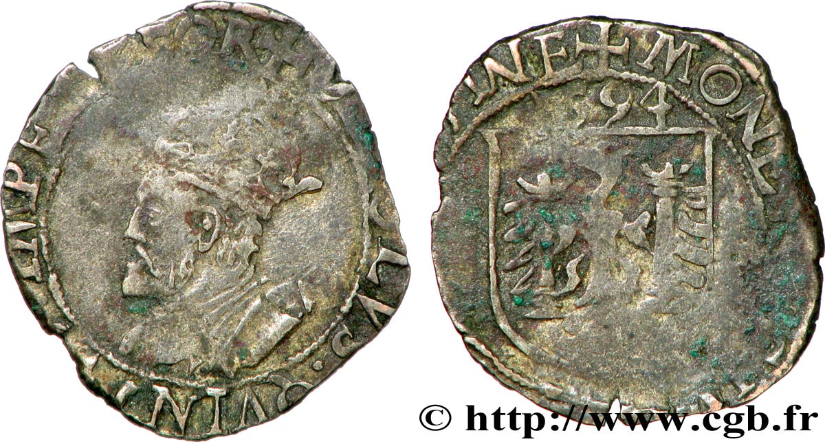 TOWN OF BESANCON - COINAGE STRUCK AT THE NAME OF CHARLES V Carolus q.BB