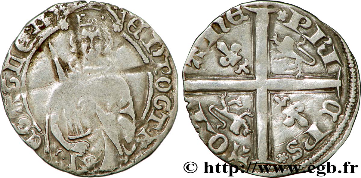 AQUITAINE - DUCHÉ D&nbsp;AQUITAINE - ÉDOUARD LE PRINCE NOIR Hardi TTB+