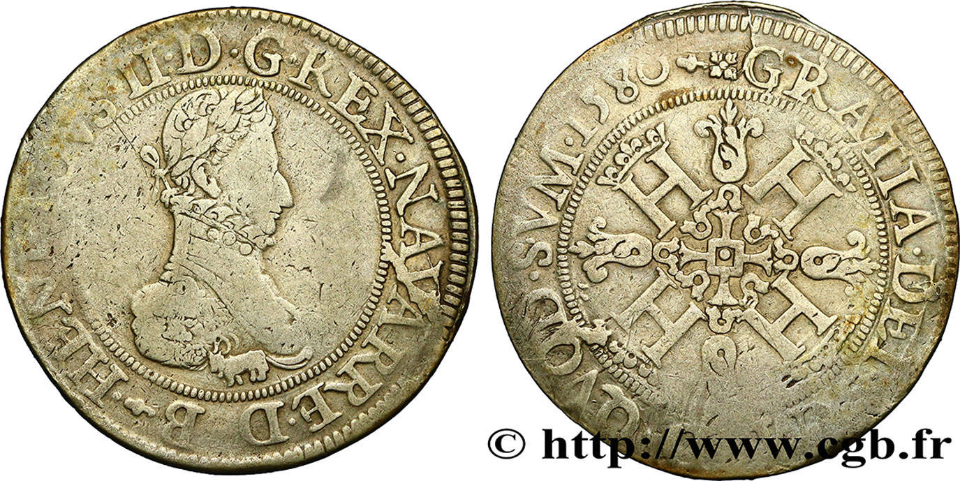 NAVARRE-BEARN - HENRY III Franc q.BB