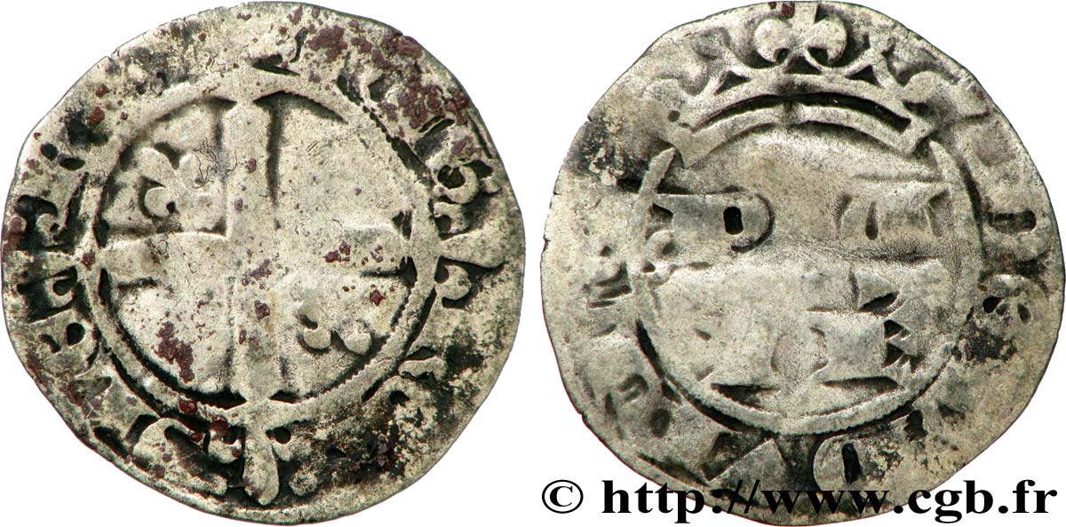 COUNTY OF PROVENCE - ROBERT OF ANJOU Double denier ou patac MB