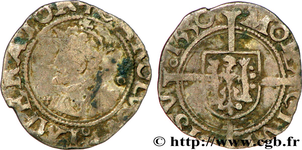 TOWN OF BESANCON - COINAGE STRUCK AT THE NAME OF CHARLES V Blanc q.BB/BB