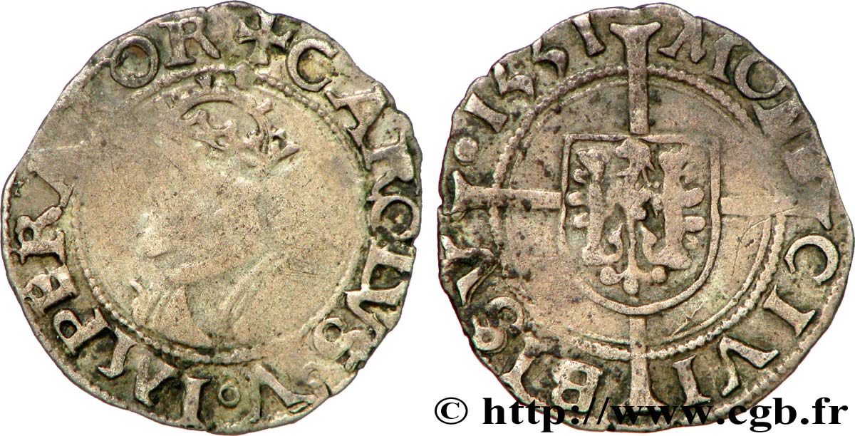TOWN OF BESANCON - COINAGE STRUCK AT THE NAME OF CHARLES V Blanc VF