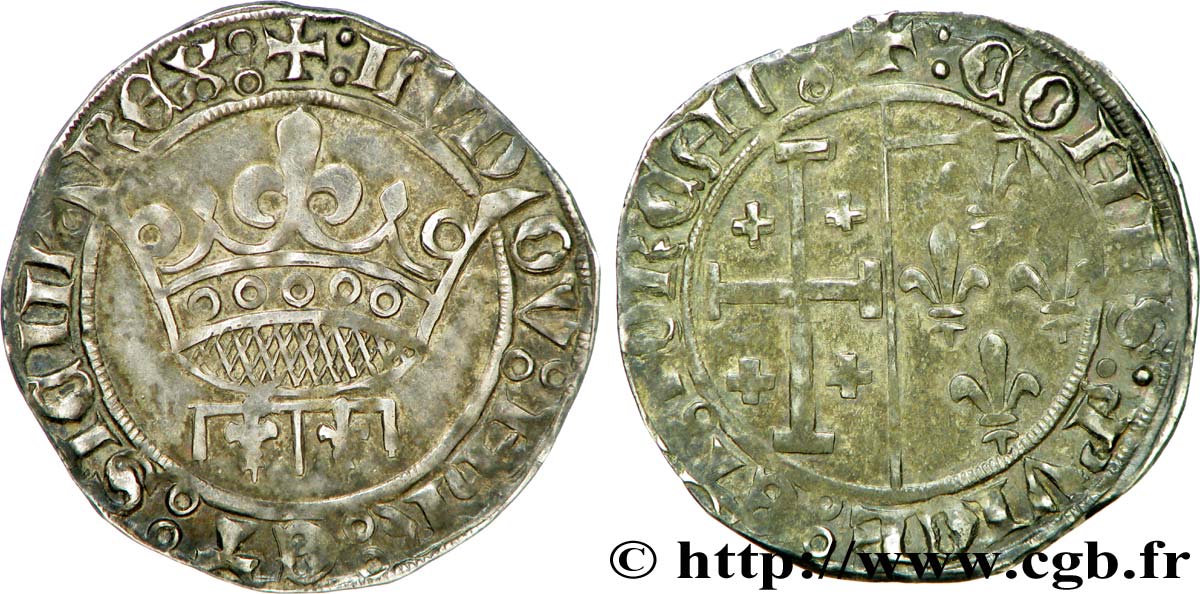 PROVENCE - COMTÉ DE PROVENCE - LOUIS II D ANJOU Sol coronat TTB