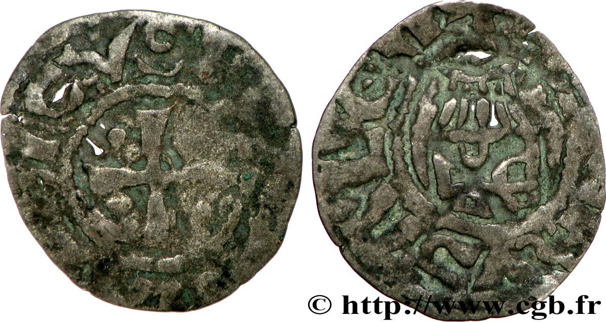 HOLY GROUND - KINDGOM OF JERUSALEM - AMAURY I OF JERUSALEM Denier VF