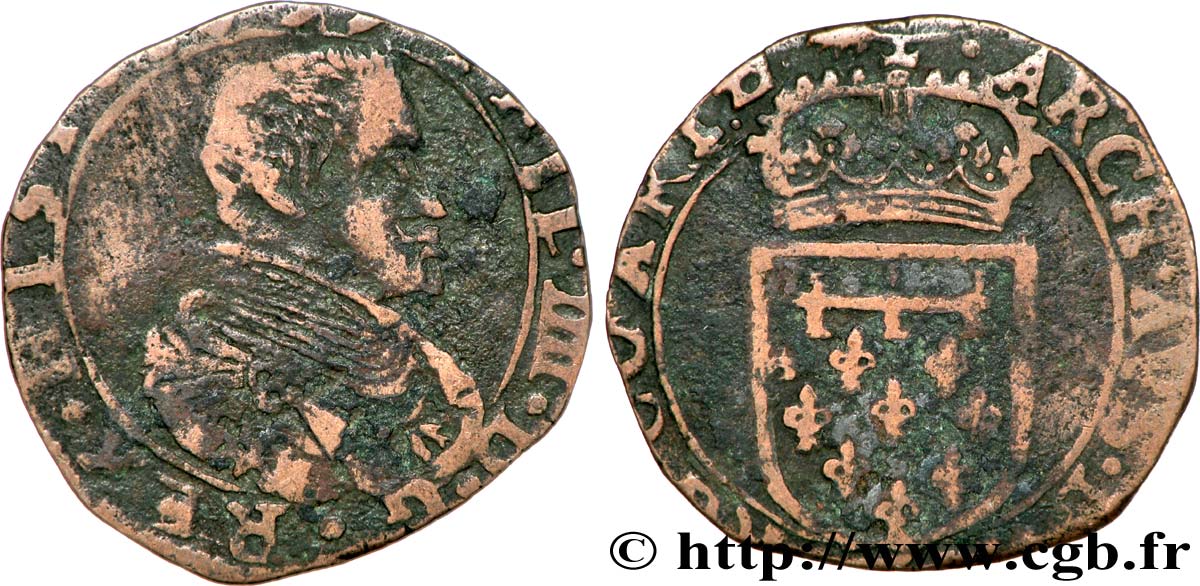 SPANISH LOW COUNTRIES - COUNTY OF ARTOIS - PHILIPPE IV OF SPAIN Liard q.MB