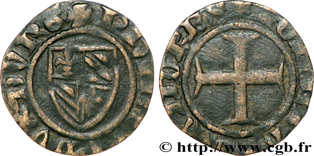 FLANDERS - COUNTY OF FLANDERS - PHILIP THE BOLD Double mite VF