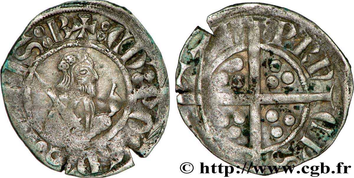 DUCHY OF AQUITANY - EDWARD THE BLACK PRINCE Sterling, deuxième type SS