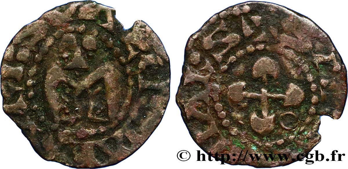 DAUPHINÉ - BISHOP OF VALENCE - ANONYMOUS COINAGE Obole anonyme VF