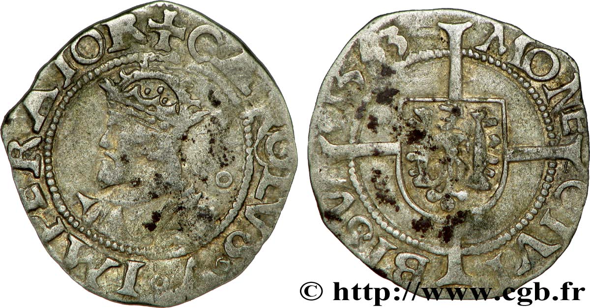 TOWN OF BESANCON - COINAGE STRUCK AT THE NAME OF CHARLES V Blanc VF