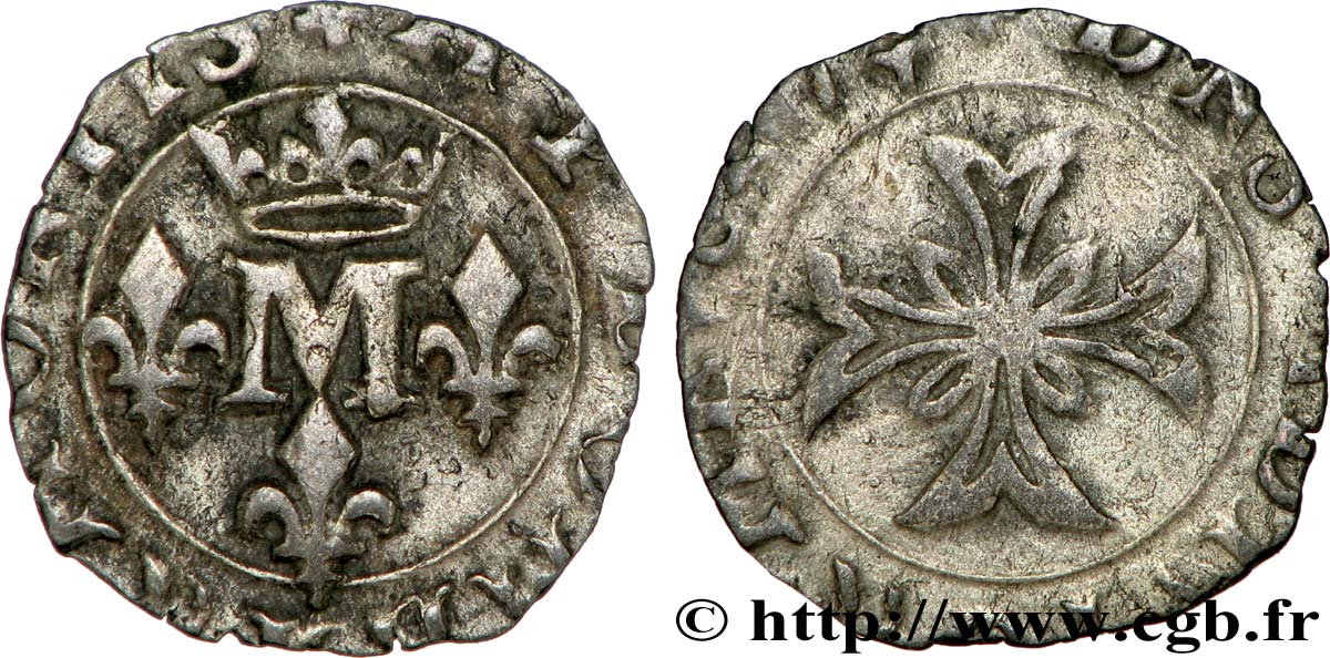 DOMBES - PRINCIPAUTÉ DE DOMBES - MARIE DE BOURBON-MONTPENSIER Liard TTB