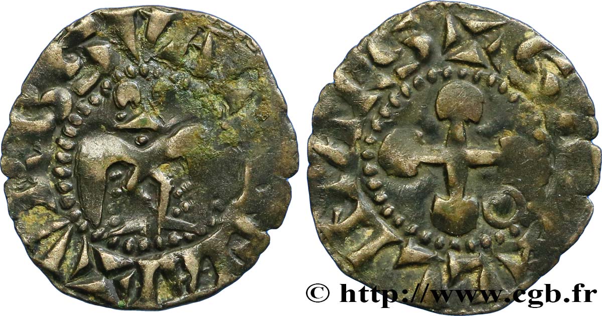 DAUPHINÉ - BISHOP OF VALENCE - ANONYMOUS COINAGE Denier XF