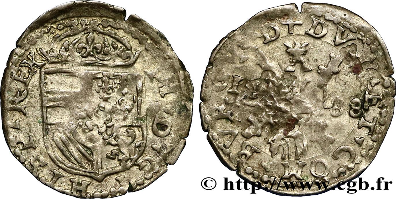 COUNTY OF BURGUNDY - PHILIPPE II OF SPAIN Gros SS