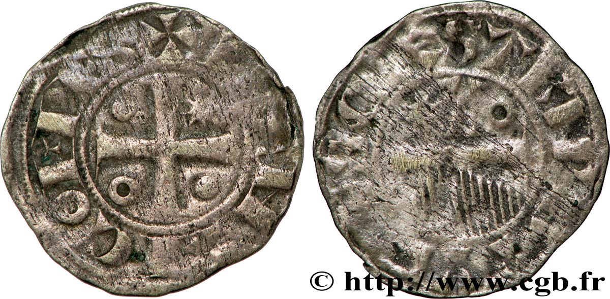 CHAMPAGNE - COMTÉ DE PROVINS - HENRI II Denier ou provinois MB