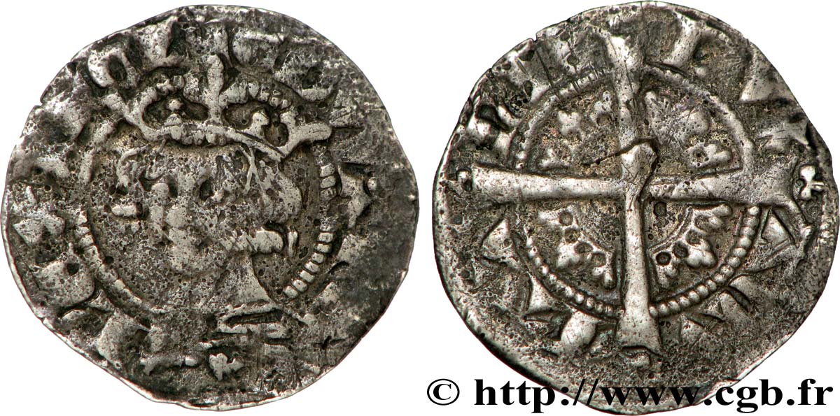 AQUITAINE - DUCHY OF AQUITAINE - EDWARD III OF ENGLAND Sterling VF