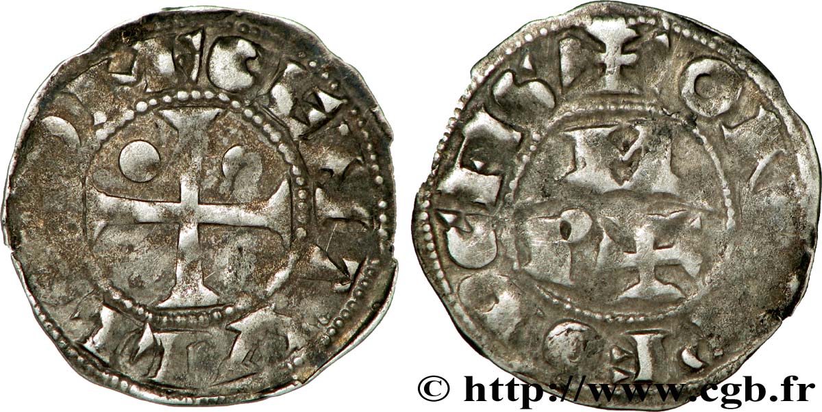 BÉARN - SEIGNEURIE DE BÉARN - LES CENTULLES Denier ou centulle ou morlan TB+