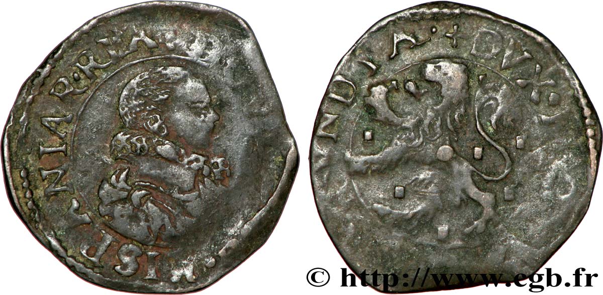 COUNTRY OF BURGUNDY - PHILIPPE IV OF SPAIN Double denier BC+