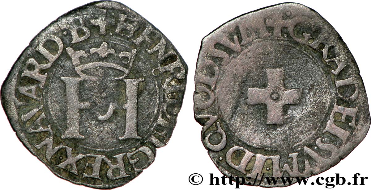 NAVARRE - ROYAUME DE NAVARRE - HENRI D ALBRET Liard TB+