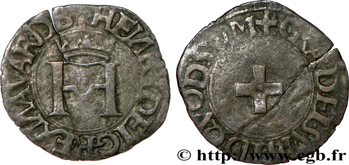NAVARRE - ROYAUME DE NAVARRE - HENRI D ALBRET Liard TB+