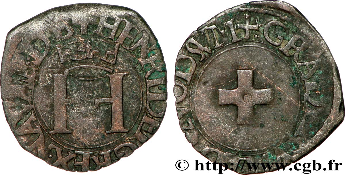 NAVARRE - ROYAUME DE NAVARRE - HENRI D ALBRET Liard TB+